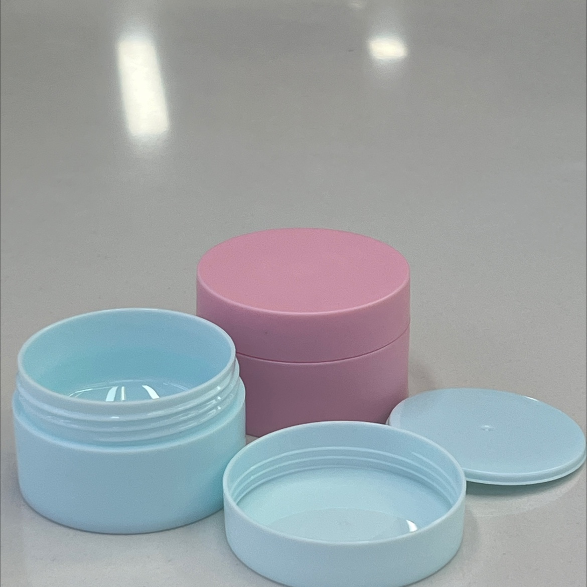 厂家直销 5g10g15g30g50g100g双层膏霜PP磨砂塑料膏霜瓶旅行化妆品分装面霜
