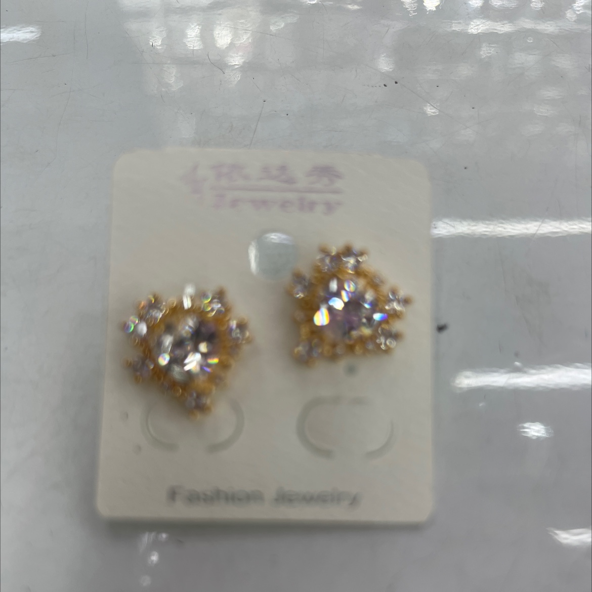 银针微镶锆石爱心耳环气质时尚夸张耳饰2025年新款潮大方美观超闪大耳钉