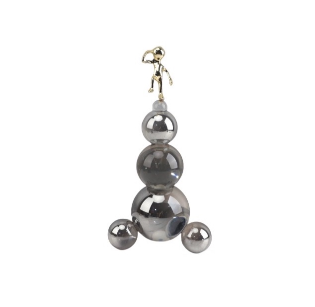 Modern light luxury geometric accumulation crystal spherical art ornaments, living room TV cabinets, entrance hall decorations, villa and hotel ornaments, living room decorations, home ornaments Application Scenario