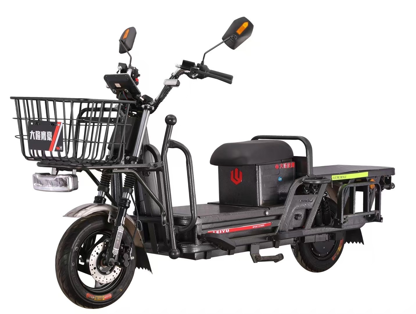 Increase the load capacity of street vending vehicles, electric motorcycles, adult camping vehicles, outdoor helmets, portable multi-functional mobile vehicles for men and women, iron frame vehicles, heavy-duty two-wheeled vehicles, and two-wheeled freight vehicles details Picture