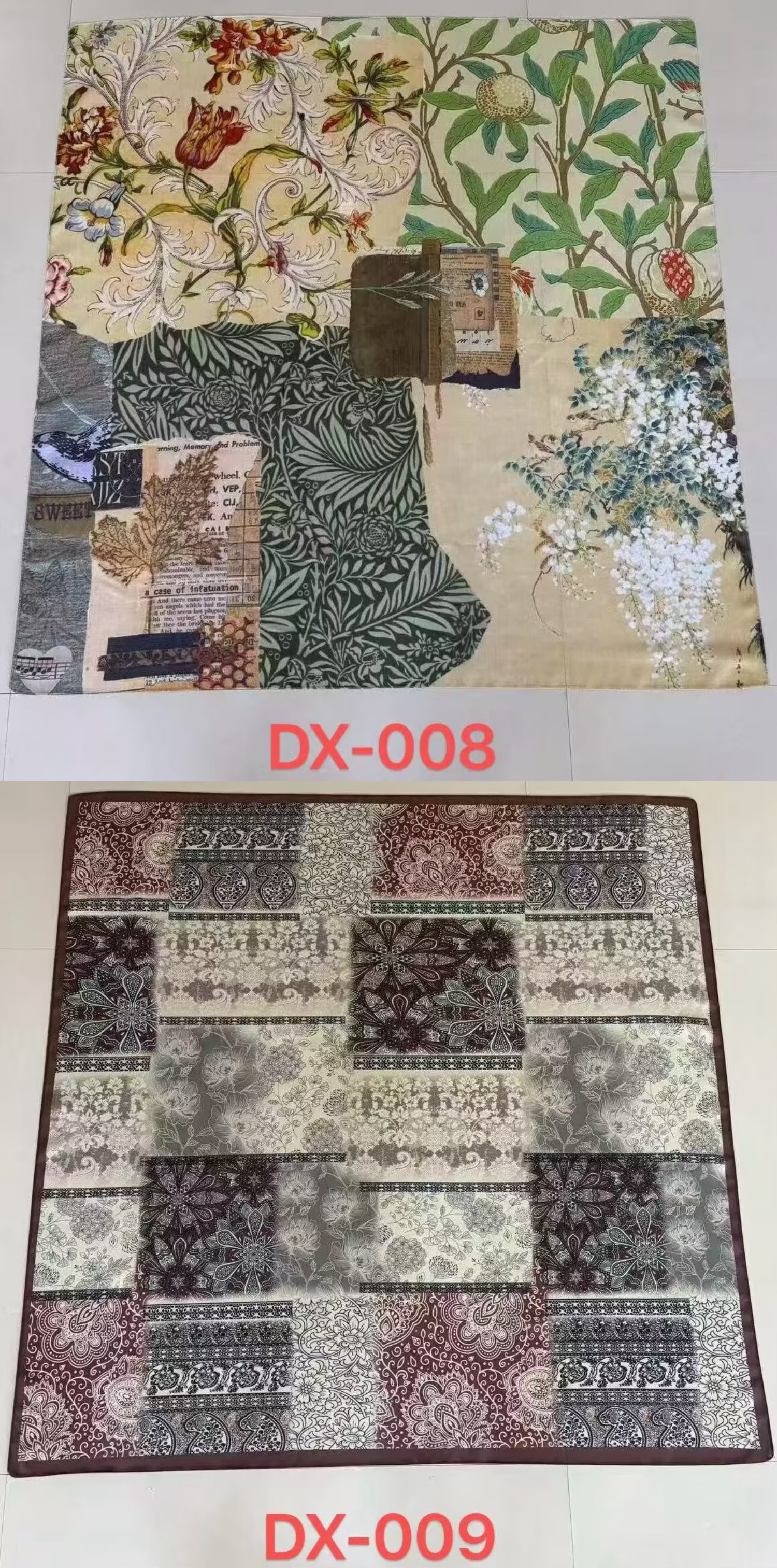 New fashionable digital printed square scarf, polyester-cotton TR scarf, ethnic style silk scarf detail image 2