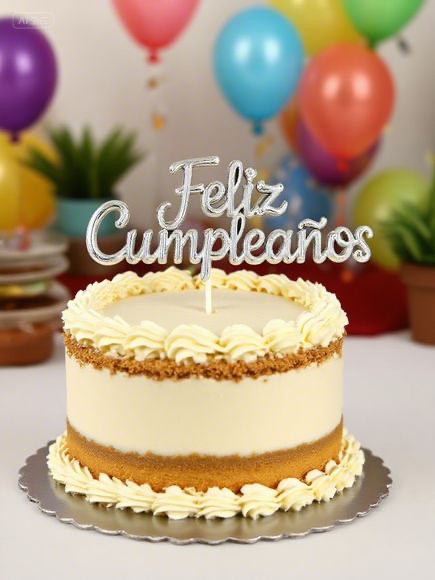 feliz cumpleanes Letter Cake Party Supplies Decorated cake detail image 3