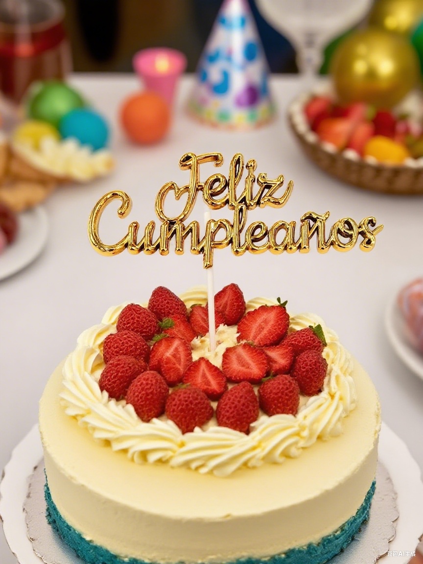 feliz cumpleanes Letter Cake Party Supplies Decorated cake detail image 2