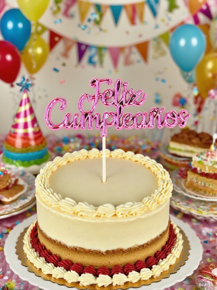 feliz cumpleanes字母蛋糕派对用品 装饰蛋糕
