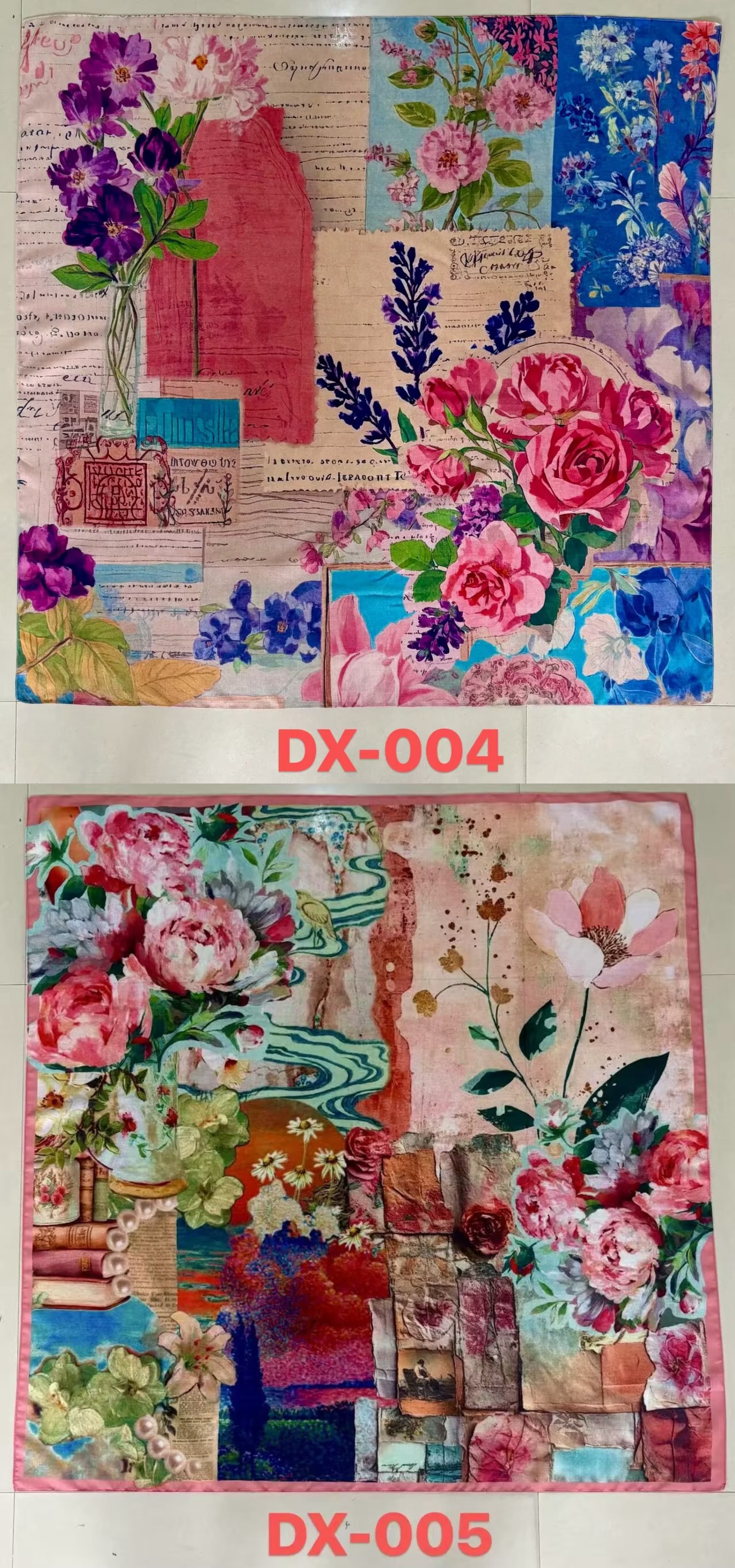 New fashionable digital printed square scarf, polyester-cotton TR scarf, ethnic style silk scarf detail image 4