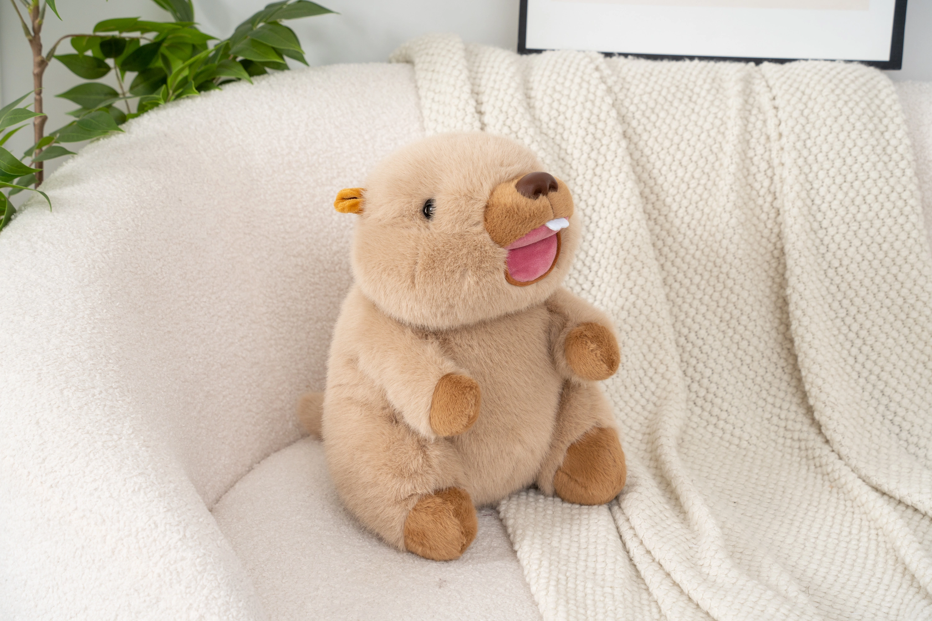 New genuine "Very Precious" plush toy 12cm Marmot Roaring style hanging doll detail image 4