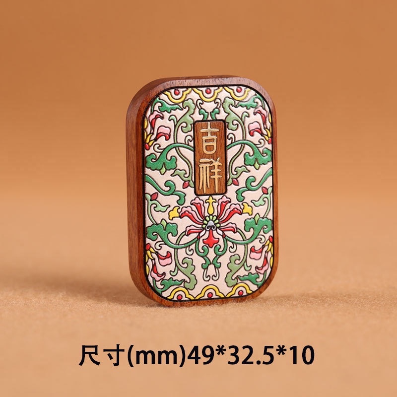 Factory wholesale of rosewood painted peace and good fortune DIY national trend bags, mobile phone pendants, accessories, handicrafts and gifts detail image 12