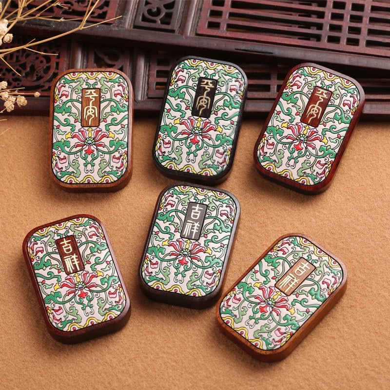 Factory wholesale of rosewood painted peace and good fortune DIY national trend bags, mobile phone pendants, accessories, handicrafts and gifts