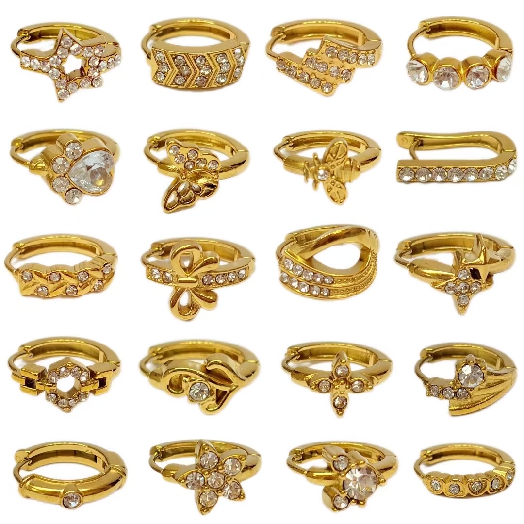 ins风耳环钛钢网络爆款耳饰配件耳扣精致装饰简约设计