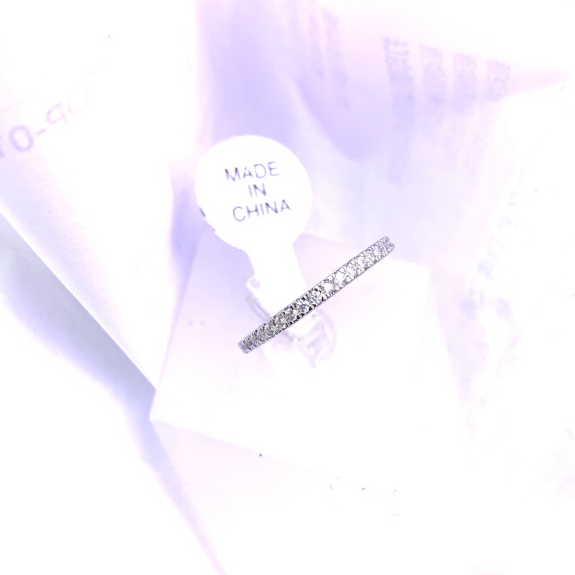 山喜不锈钢饰品戒指女叠戴个性微镶锆石珍珠戒指 时尚简约潮流设计