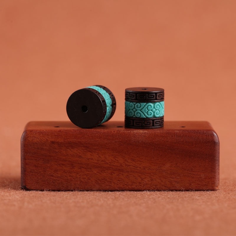 Wholesale of eberwood inlaid second-generation turquoise bracelet accessories, keychains, DIY ornaments, handicrafts and gift accessories from the manufacturer detail image 7