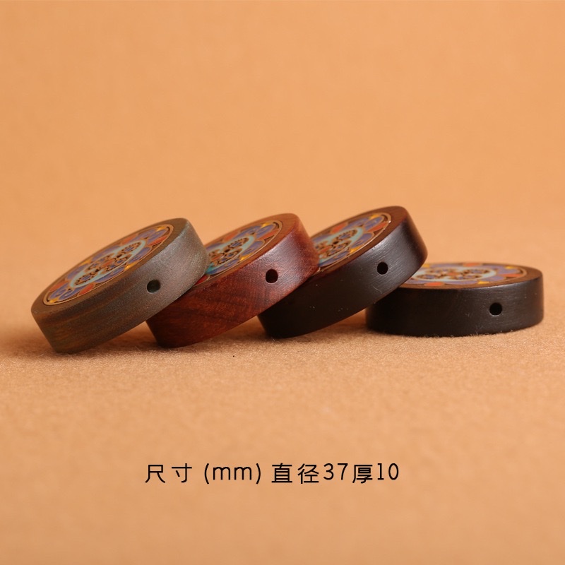 Factory wholesale of rosewood painted gold dry pestles, keychains, hand-painted accessories, handicrafts, gifts, DIY ornaments, pendants detail image 8