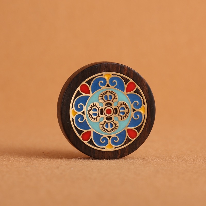 Factory wholesale of rosewood painted gold dry pestles, keychains, hand-painted accessories, handicrafts, gifts, DIY ornaments, pendants detail image 10