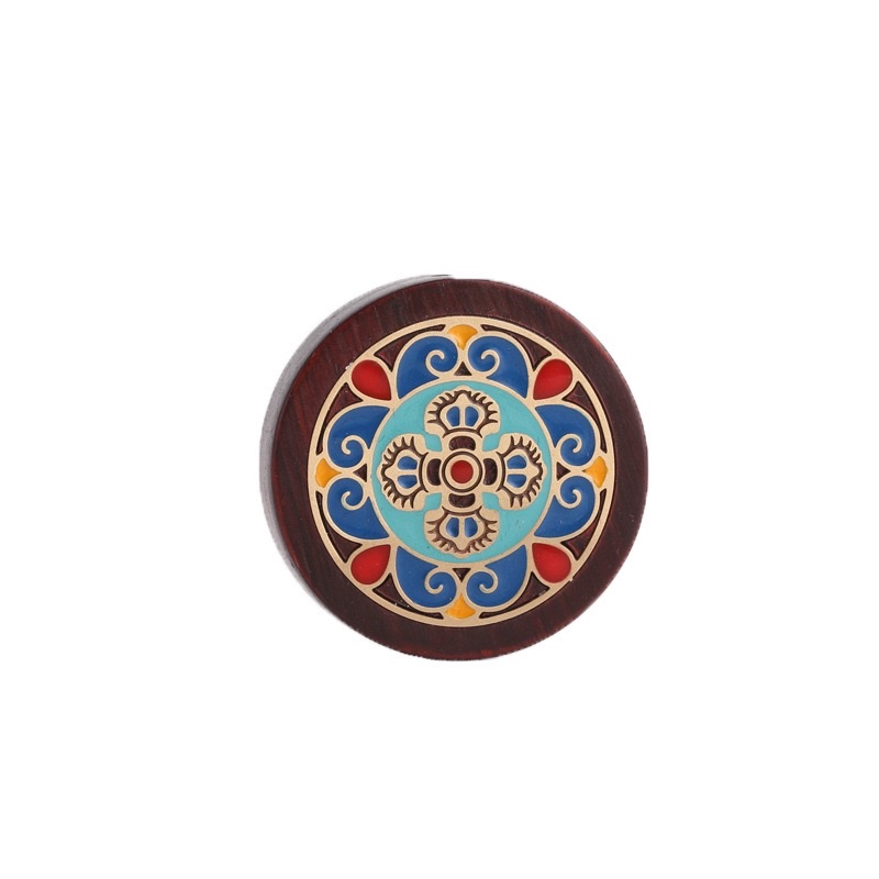 Factory wholesale of rosewood painted gold dry pestles, keychains, hand-painted accessories, handicrafts, gifts, DIY ornaments, pendants Item Picture