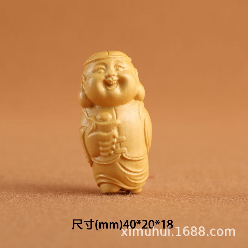 Wholesale boxwood carvings of Ultraman, solid wood cultural toys, Chinese diy handicrafts and gifts, God of Wealth detail image 8