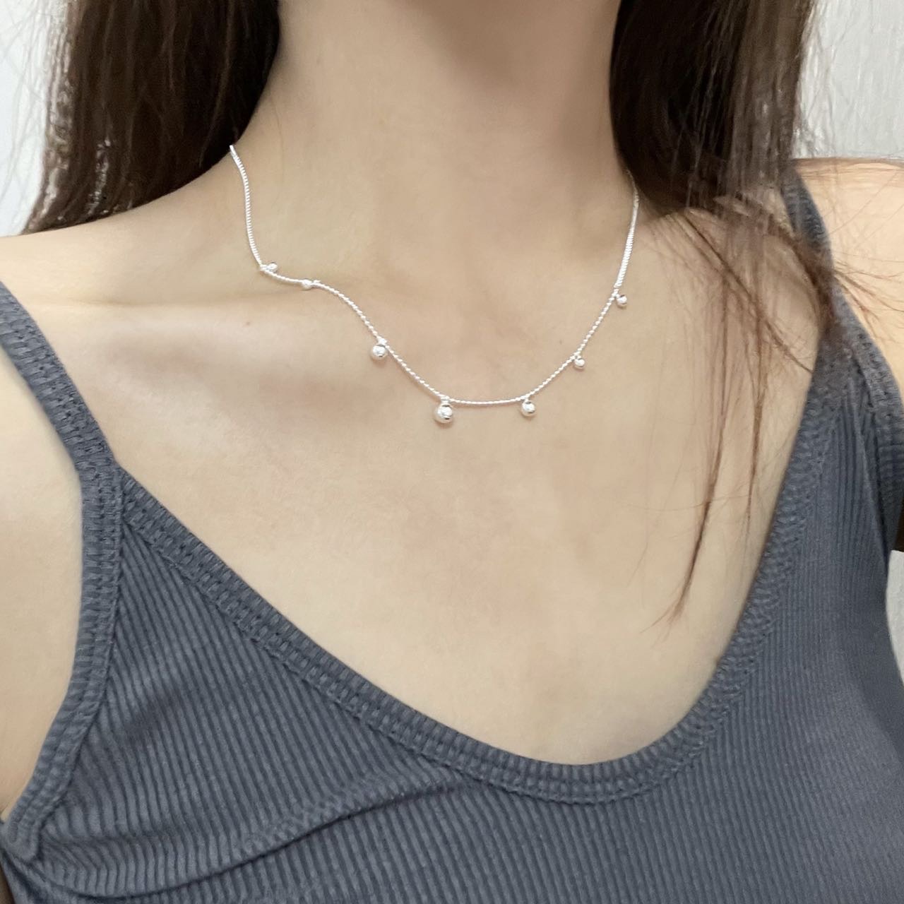 饰品/项链/汽车挂件串珠/四叶草/五金珍珠链细节图