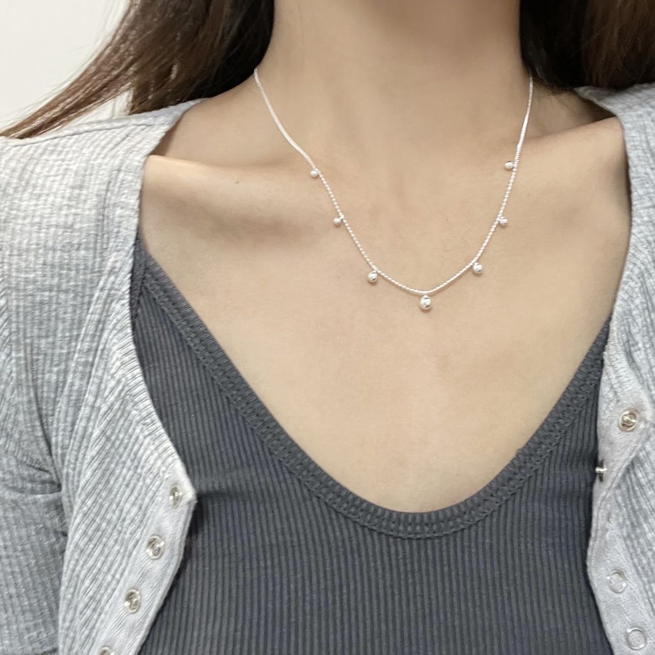 饰品/项链/汽车挂件串珠/四叶草/五金珍珠链产品图