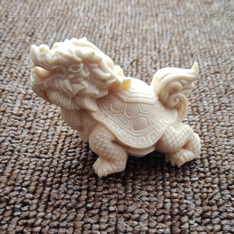 厂家批发猛犸牙摆件雕刻龙龟配饰茶宠饰品汽车摆件义乌小商品批发