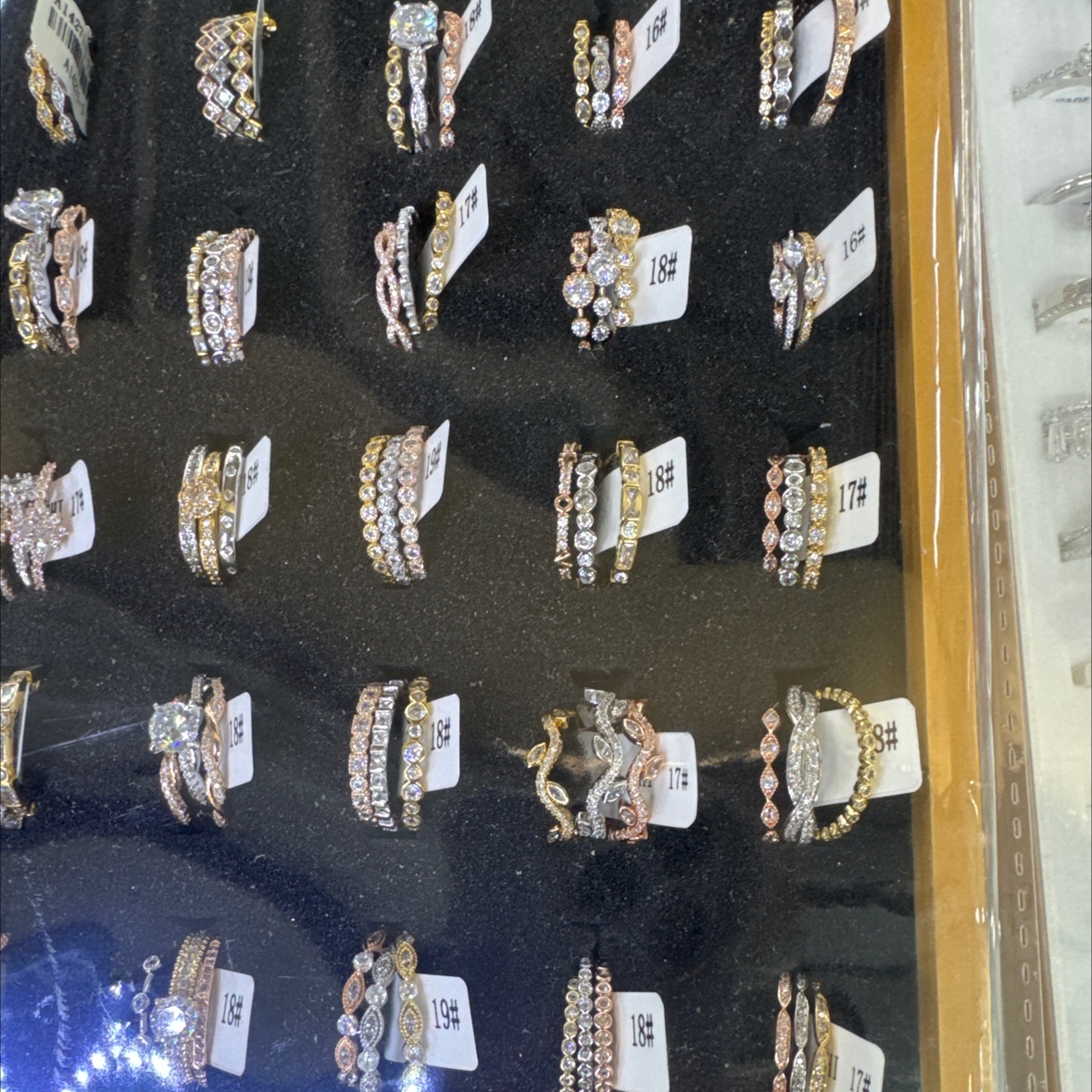 混款三色拼戒  拼戒指  三色戒指