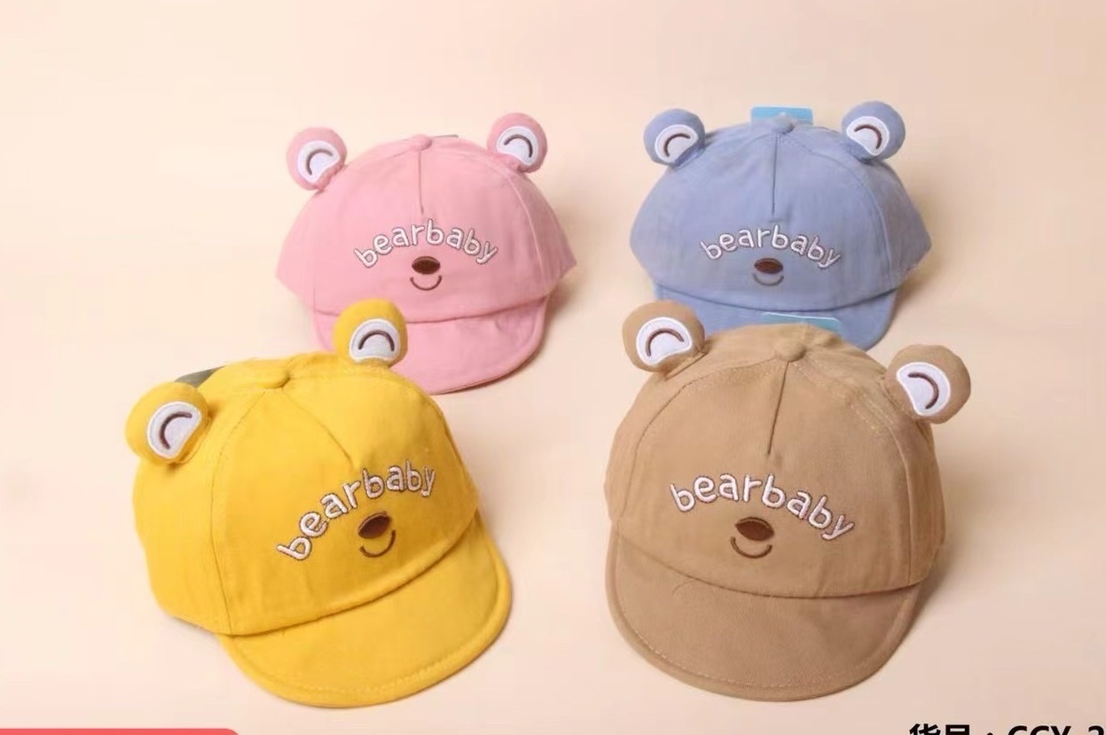 耳朵熊婴儿帽