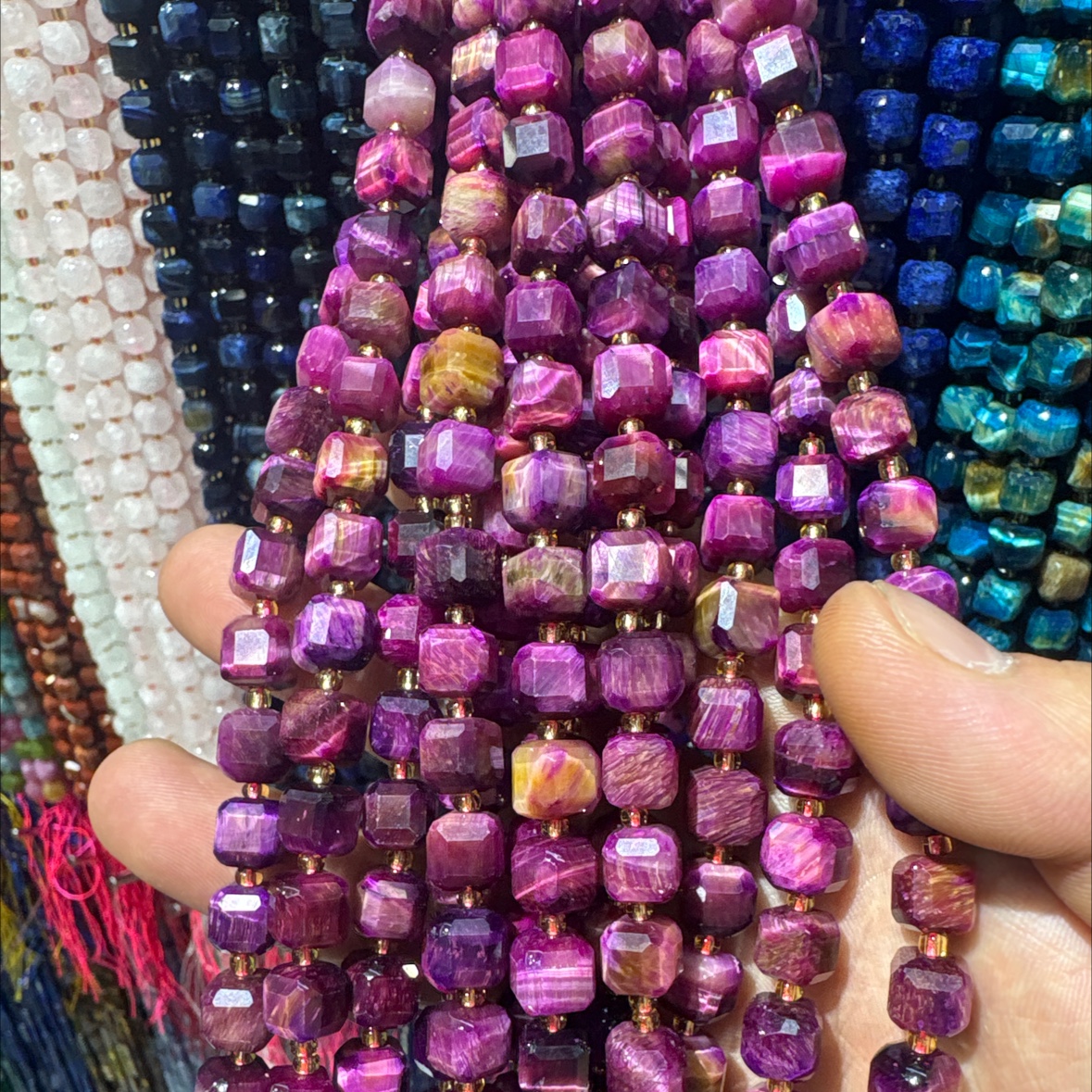 9*9mm方糖天然石、玛瑙珠子串珠手工DIY饰品材料详情图12