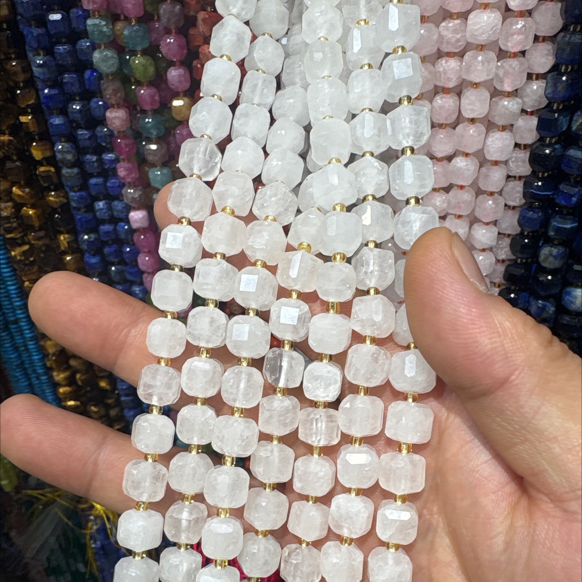 9*9mm方糖天然石、玛瑙珠子串珠手工DIY饰品材料详情图16