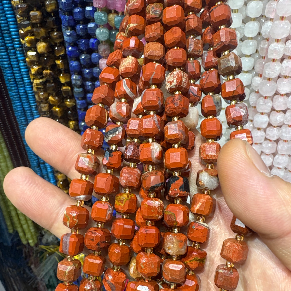 9*9mm方糖天然石、玛瑙珠子串珠手工DIY饰品材料详情图17