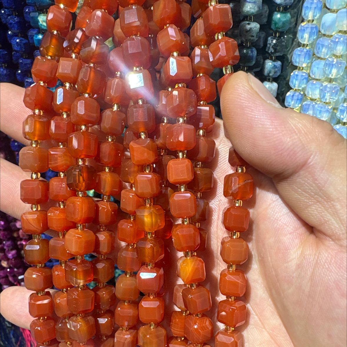 9*9mm方糖天然石、玛瑙珠子串珠手工DIY饰品材料详情图10