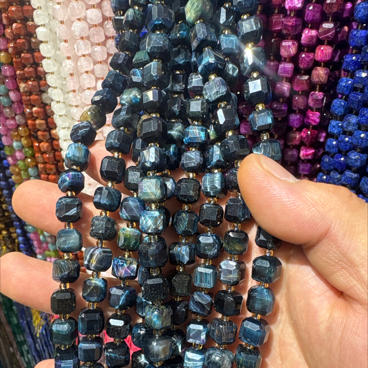 9*9mm方糖天然石、玛瑙珠子串珠手工DIY饰品材料详情图13