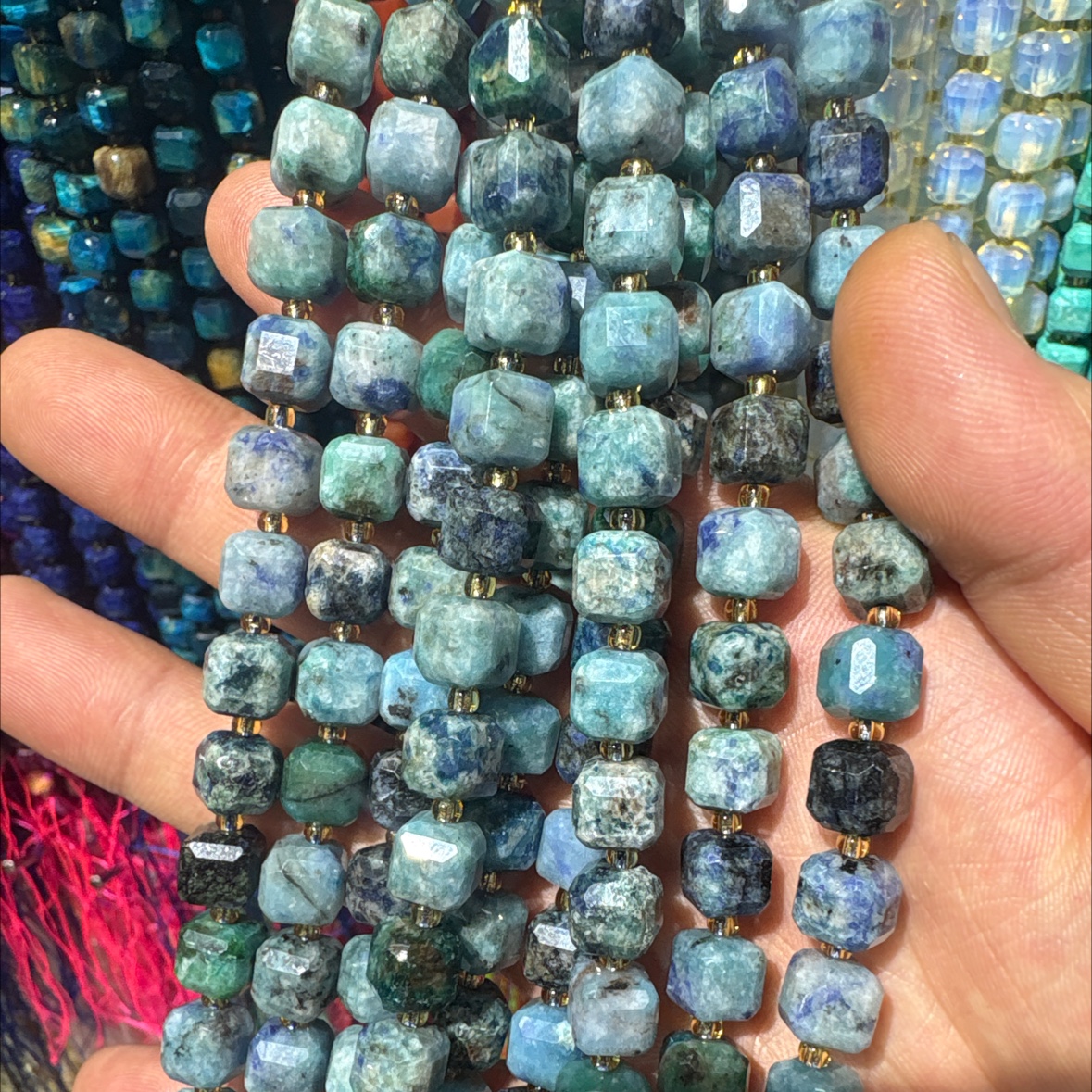 9*9mm方糖天然石、玛瑙珠子串珠手工DIY饰品材料详情图9
