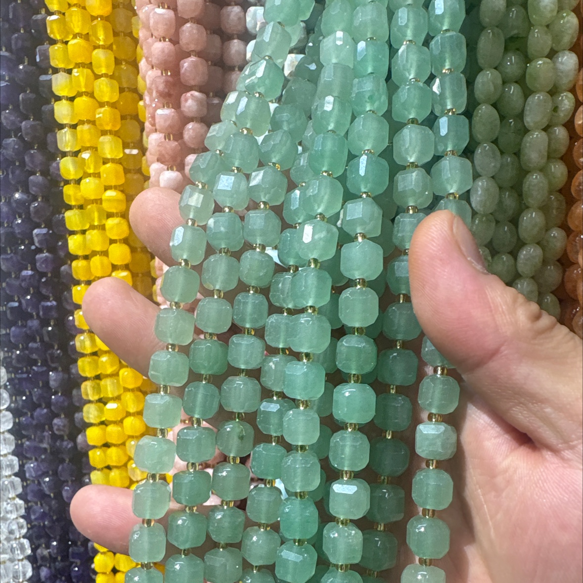 9*9mm方糖天然石、玛瑙珠子串珠手工DIY饰品材料