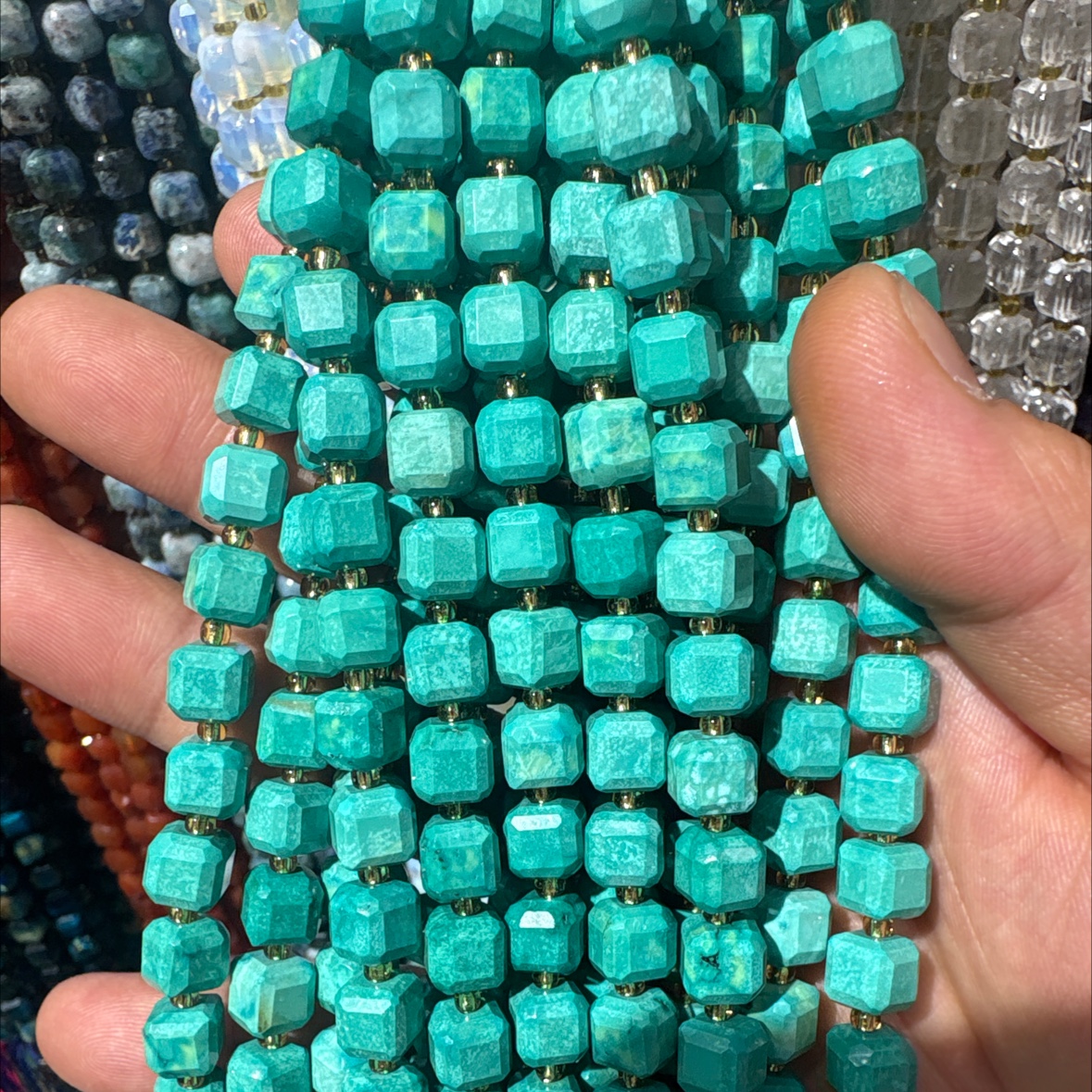 9*9mm方糖天然石、玛瑙珠子串珠手工DIY饰品材料详情图7