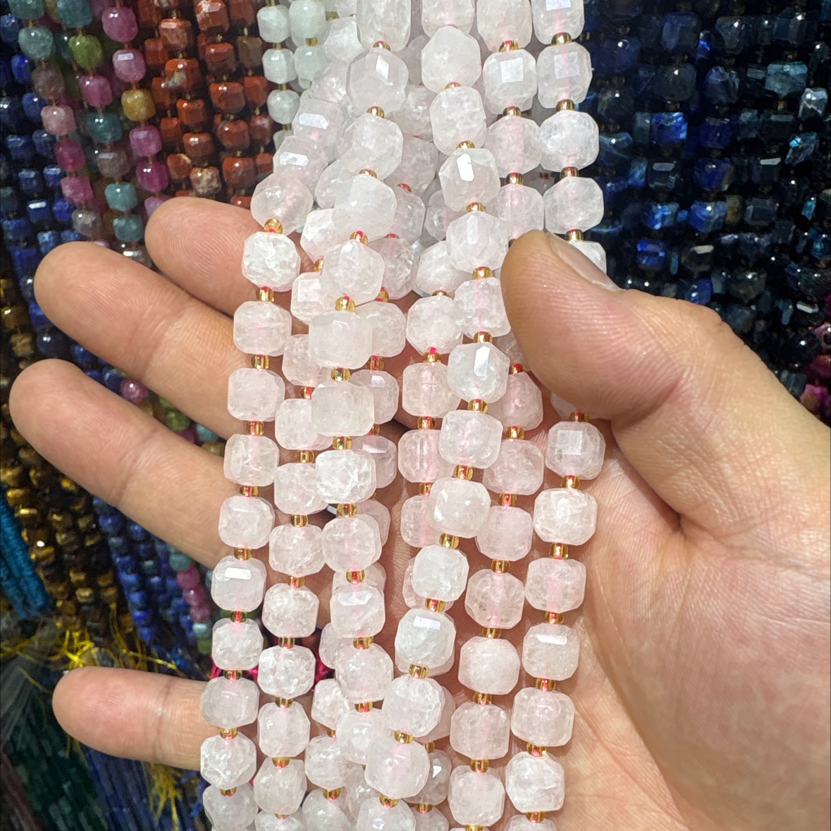 9*9mm方糖天然石、玛瑙珠子串珠手工DIY饰品材料详情图15