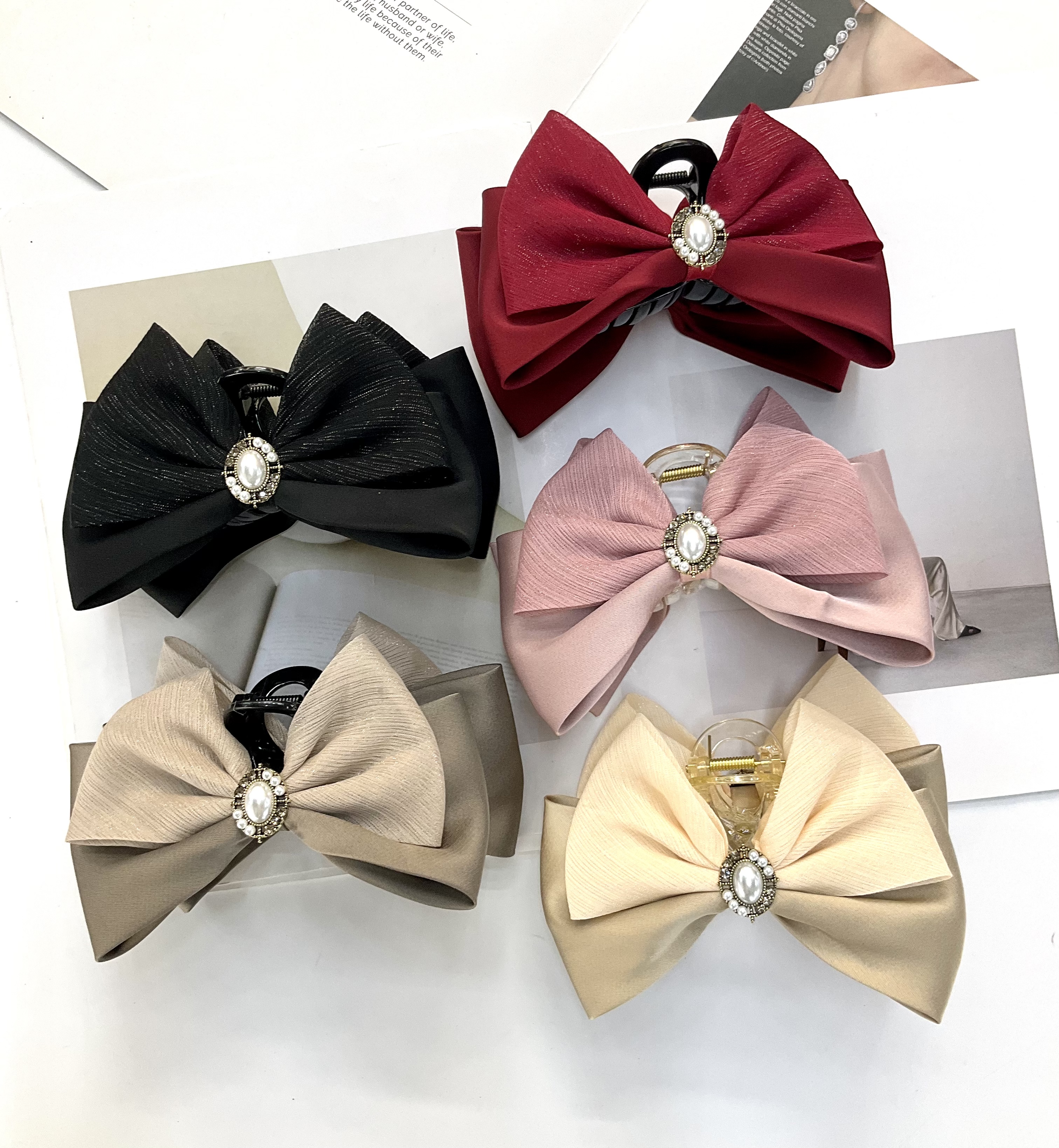 Thick bow tie, hair clips, hair accessories, headwear, gripper Item Picture
