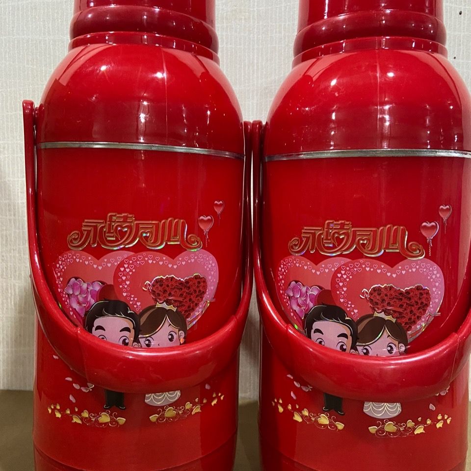 国潮：永结同心不锈钢真空大容量保温壶