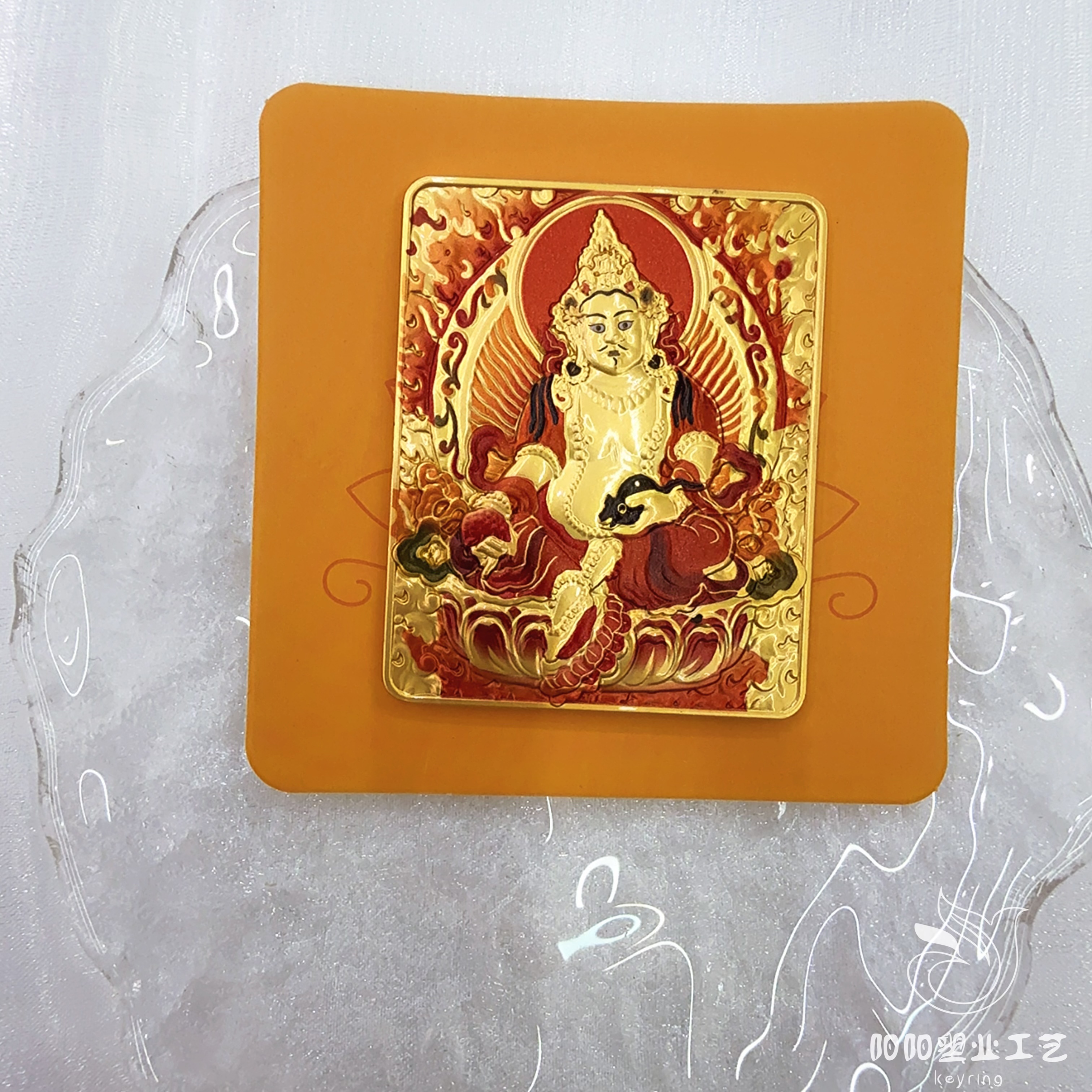 Thangka Red Wealth God amulet copper alloy concave-convex new style Red Wealth God painting in stock, direct delivery from the manufacturer Item Picture