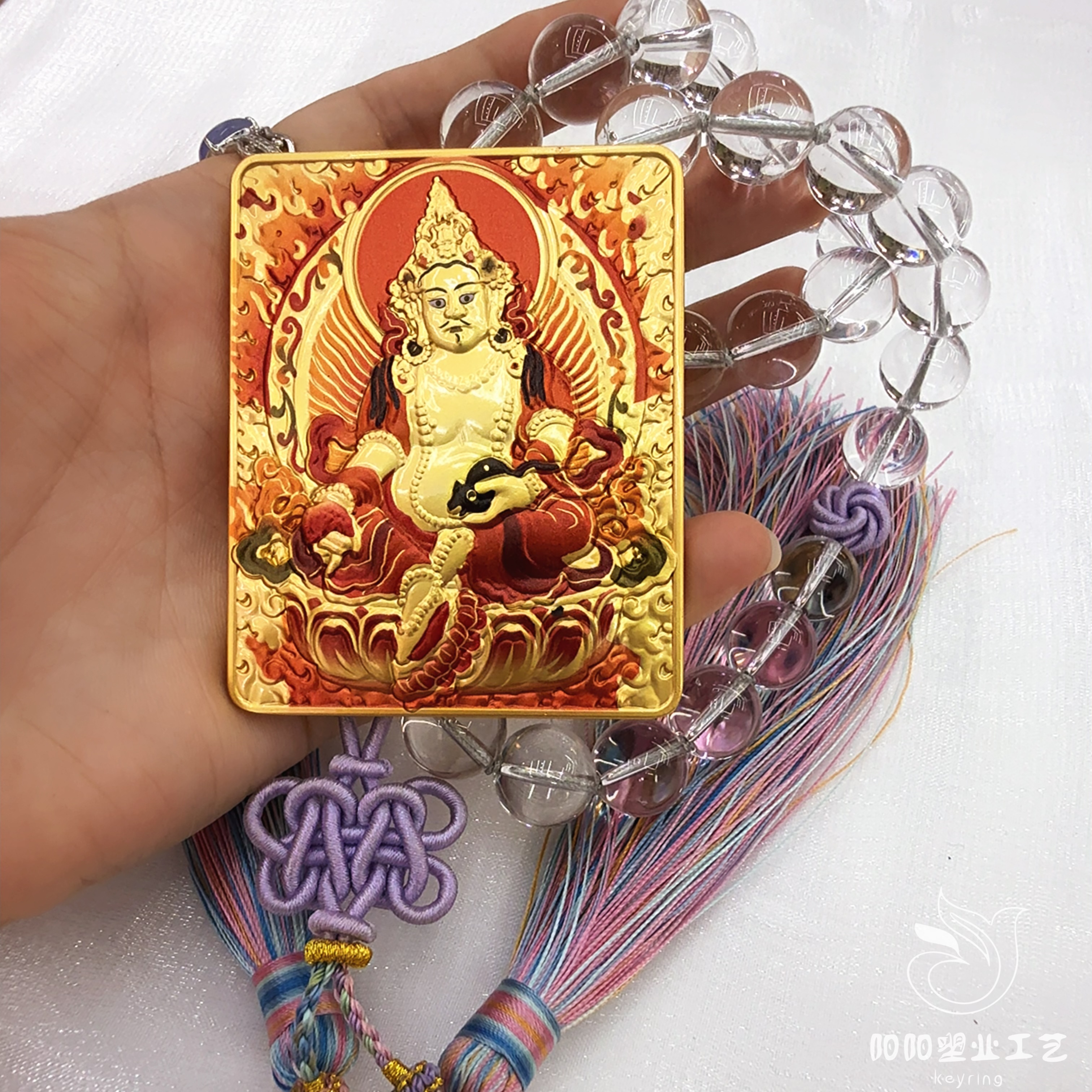 Thangka Red Wealth God amulet copper alloy concave-convex new style Red Wealth God painting in stock, direct delivery from the manufacturer Specification image