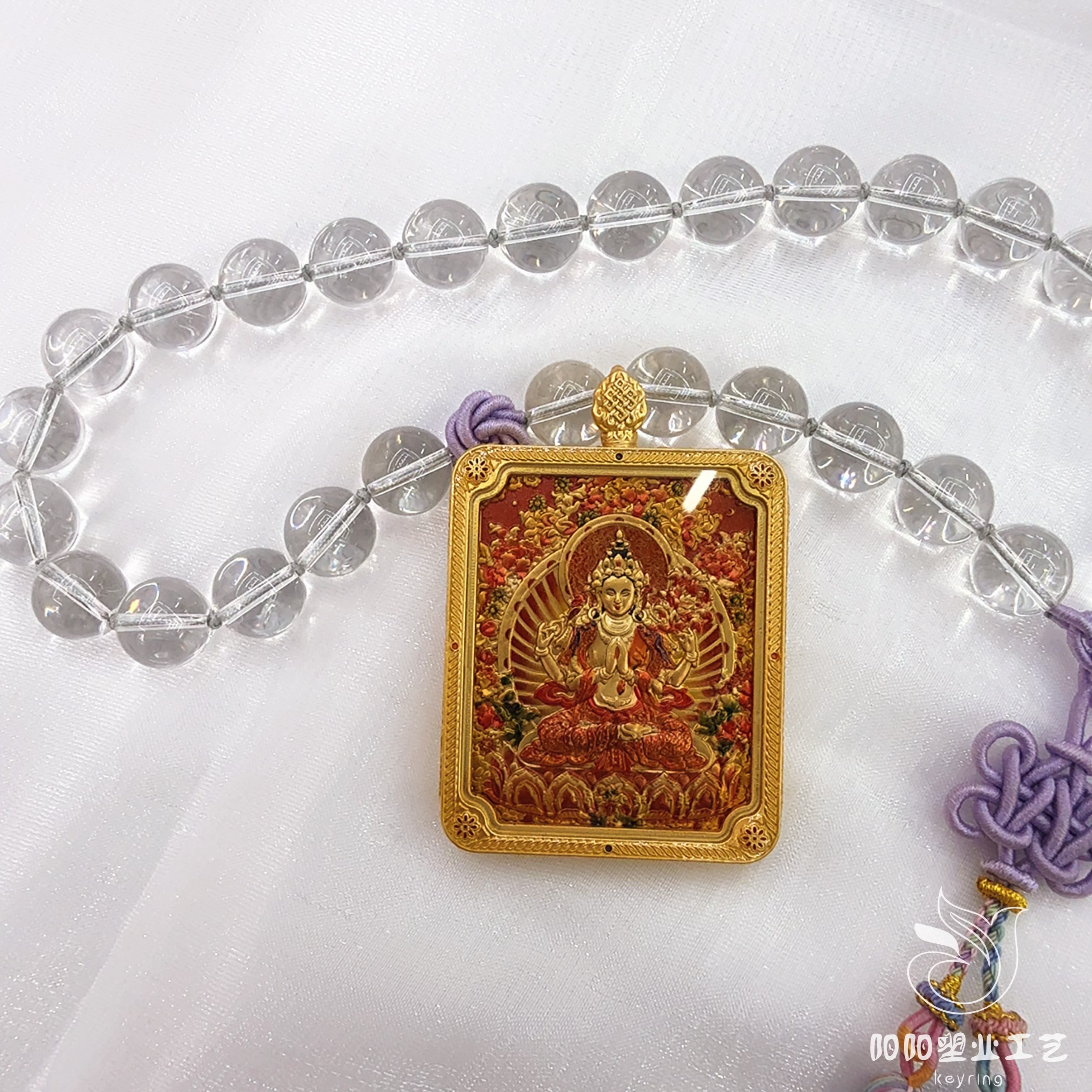 【 Nine Purple Fire 】 Medium-sized Tibetan-style Thangka Relief Double-sided three-dimensional Dragon Five God Eight Guardian Pendant, Buddhist Wealth God Amulet and Religious item detail image 10