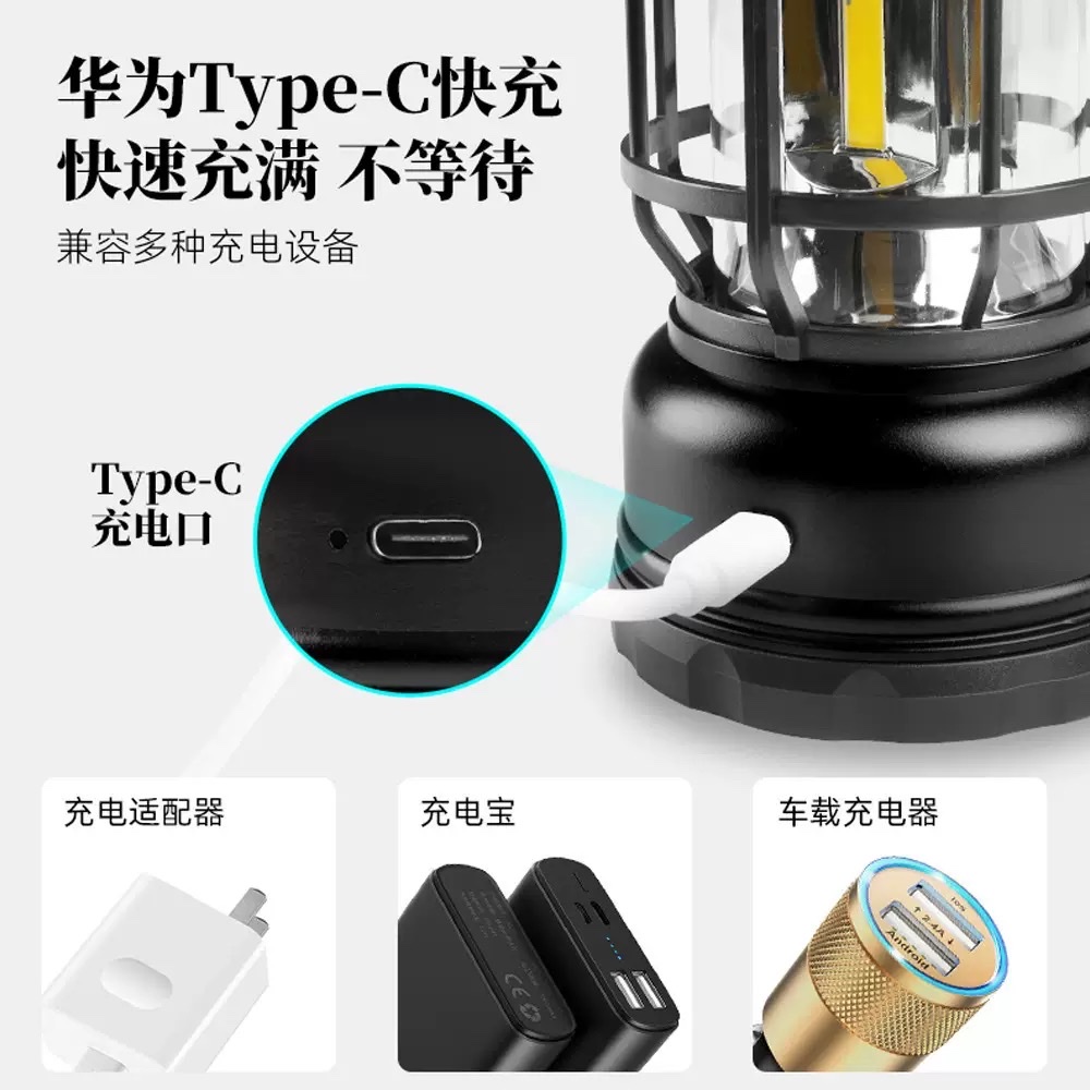 Outdoor camping lamp USB charging horse lamp details Picture