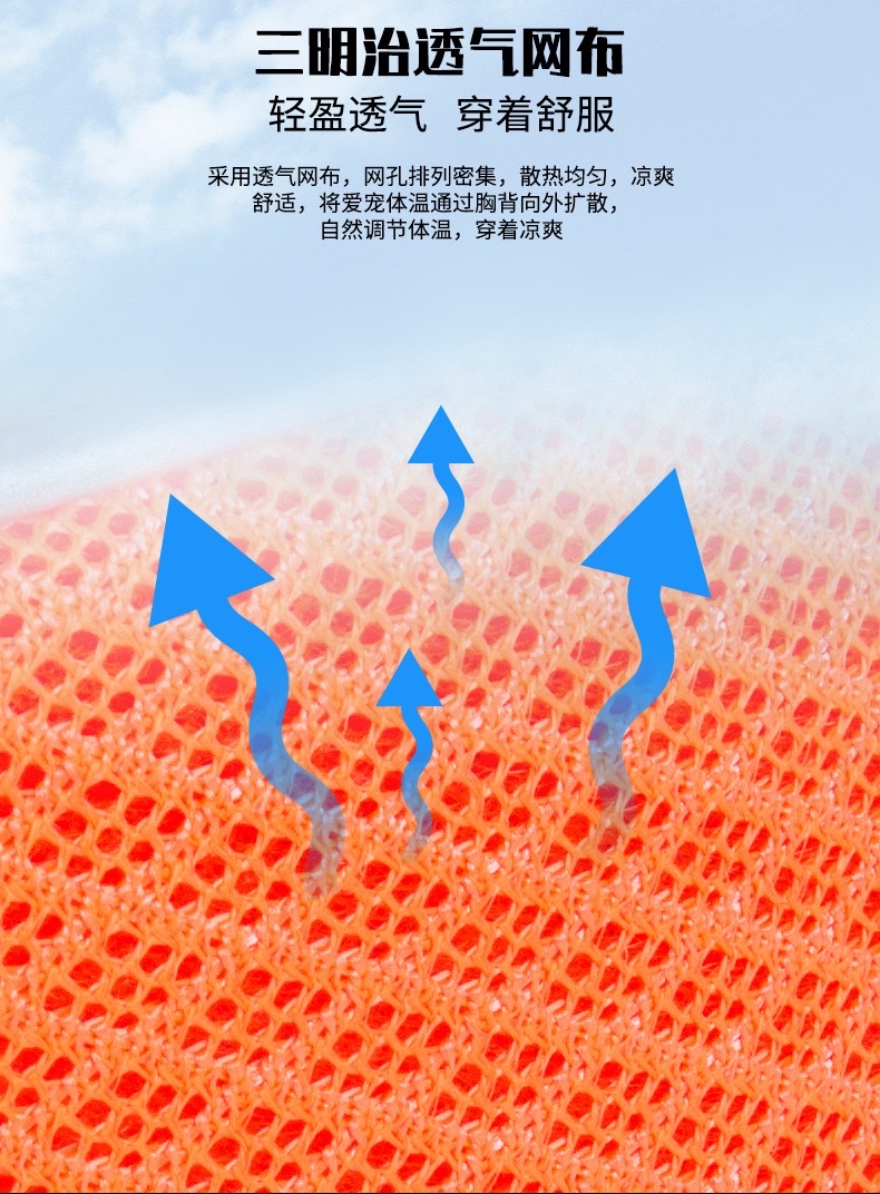 狗狗九孔透气加宽网布脖颈项圈夜视反光条不伤脖不勒脖宠物用品现详情图4
