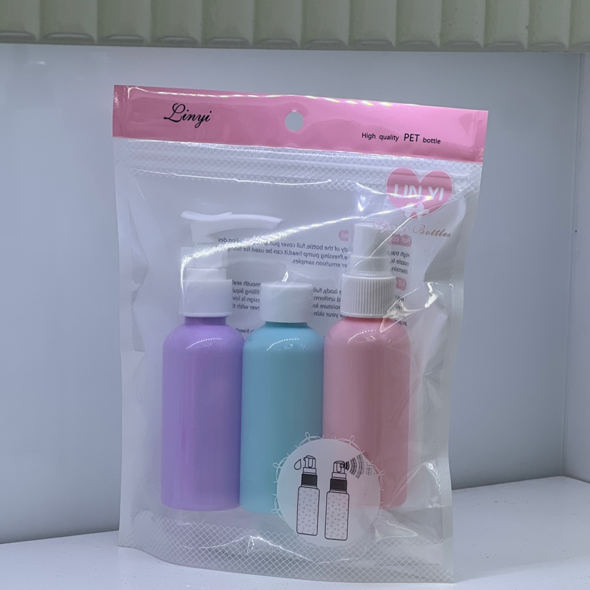 Travel cosmetics sub-bottle, flip-top small bottle, perfume vacuum bottle, spray bottle set