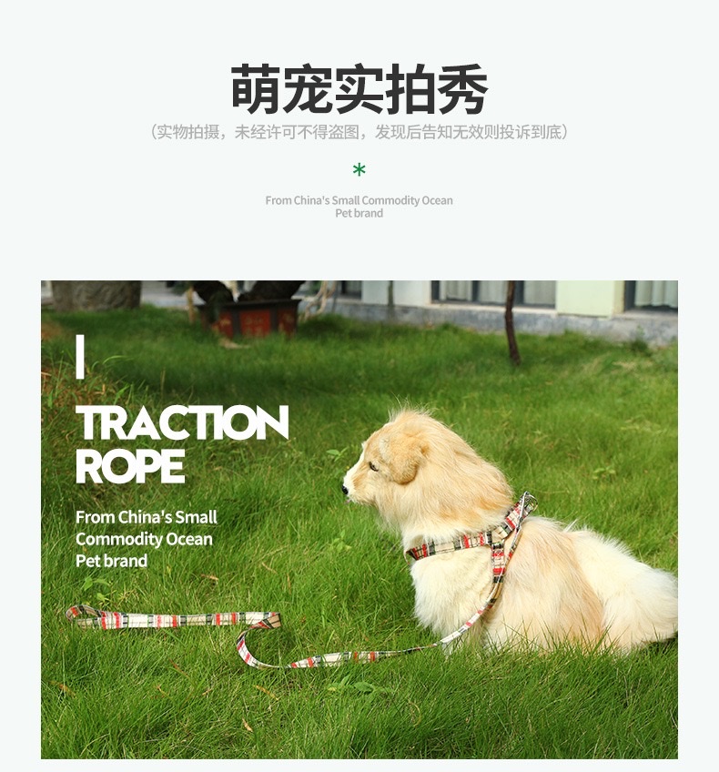 1.0X120CM数码印宠物胸背白底实物图