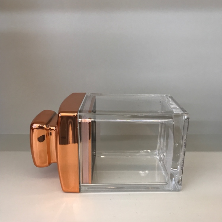 Rose gold lid mini small square handle sealed can 5.9*5.9*11 for food storage Specification image