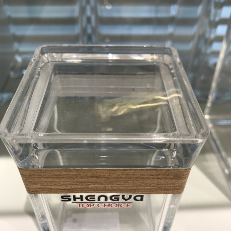 XS No. Brushed wood grain square overlapping sealed can 6.2*6.2*8.4 cm Food storage details Picture