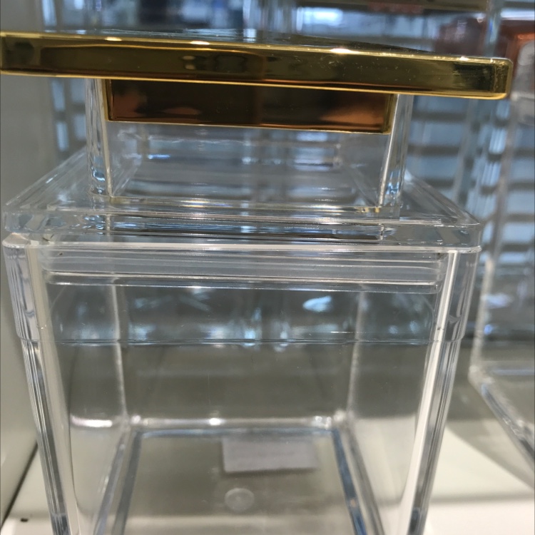 450ML gold-covered square storage jar for food storage detail image 1