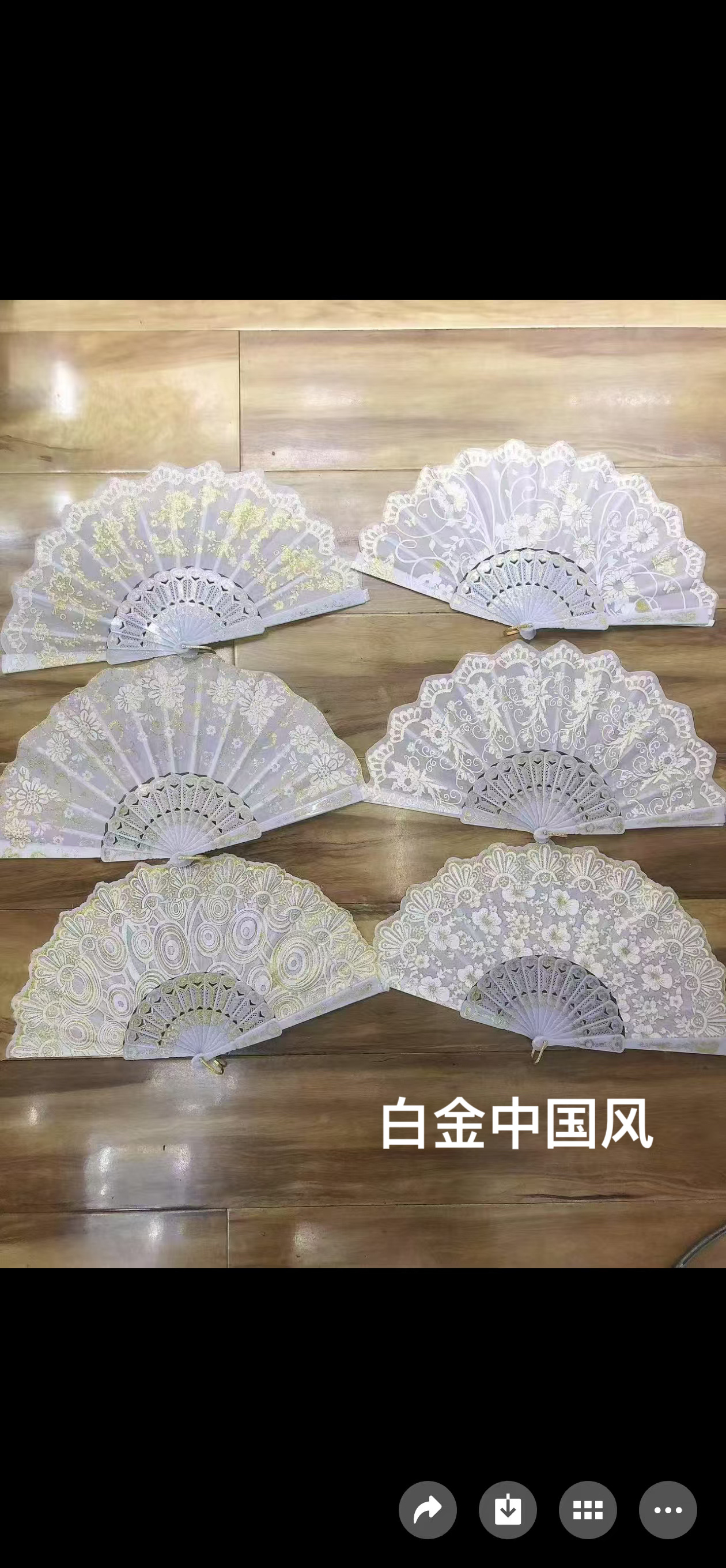 国潮风白金中国风布扇  清凉防暑雅致随身