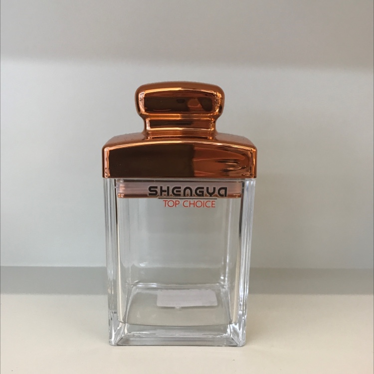 Rose gold lid mini small square handle sealed can 5.9*5.9*11 for food storage