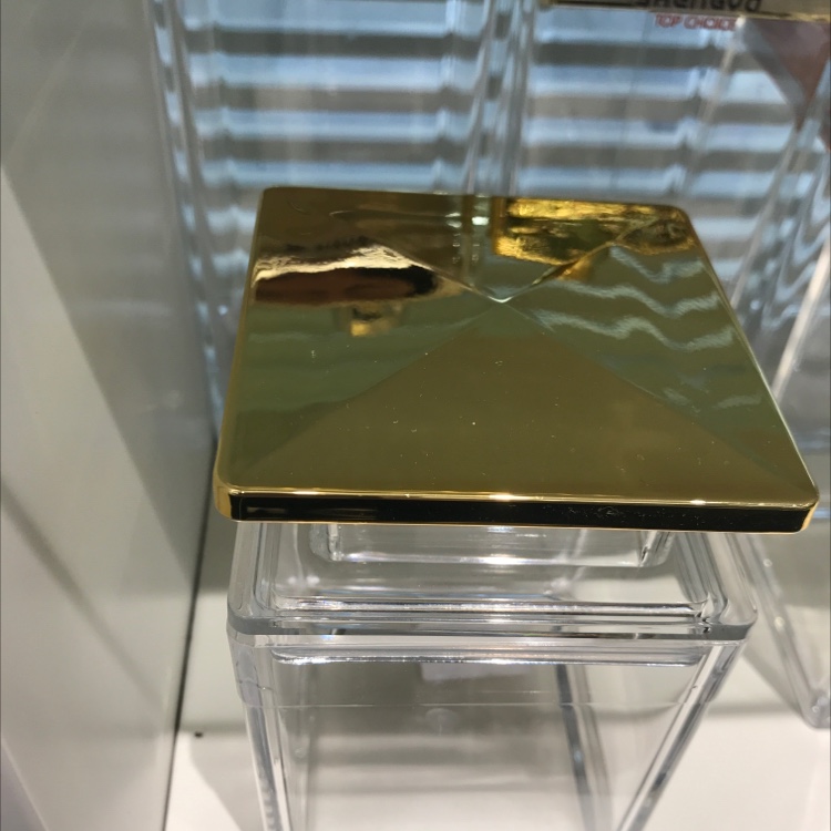 450ML gold-covered square storage jar for food storage detail image 2