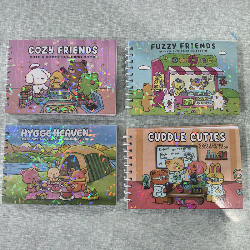 Libro de dibujo transfronterizo personalizado BOBBIE GOODS libro de llenado de colores libro de colorear para niños A5 dibujos animados libro de graffiti personalizado Specification image