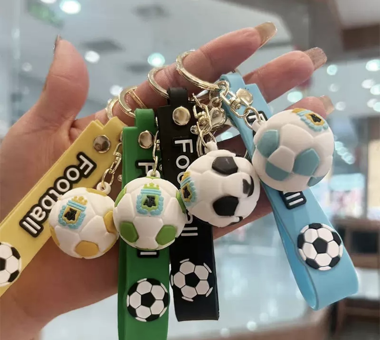 卡通世界杯运动足球钥匙扣包包挂件个性汽车钥匙链挂饰小礼品批发
